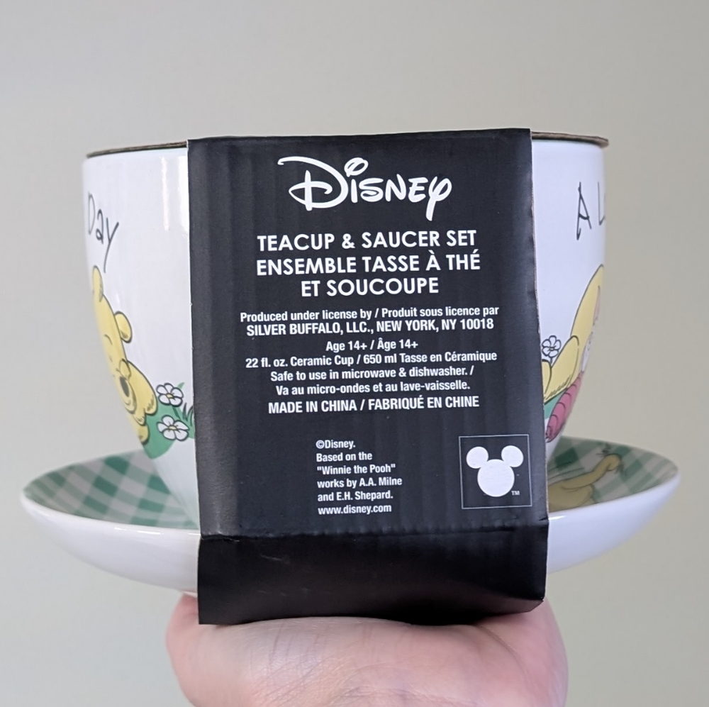 ❌SOLD❌Disney Winnie the Pooh A LOVELY DAY Oversized Mug and Saucer Set 🌼 - Picture 6 of 8